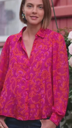 LA PETITE ÉTOILE Blouses & Chemisiers|Blouse Joao Rose/Orange