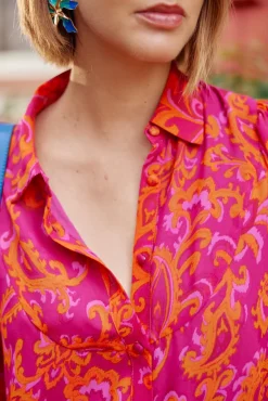 LA PETITE ÉTOILE Blouses & Chemisiers|Blouse Joao Rose/Orange