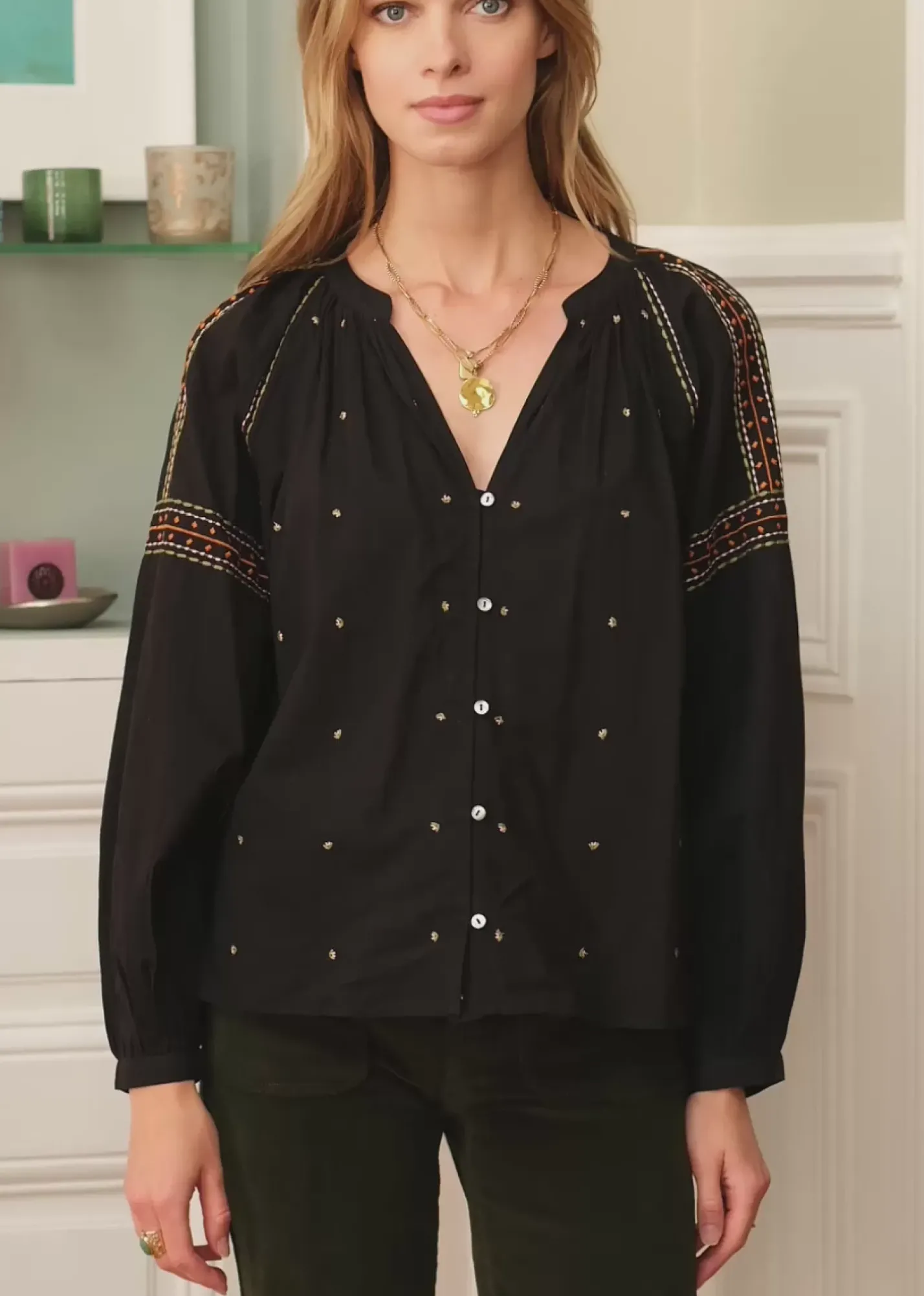 LA PETITE ÉTOILE Blouses & Chemisiers|Blouse Sloane Noir