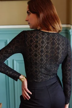 LA PETITE ÉTOILE Tops|Body Izara Noir