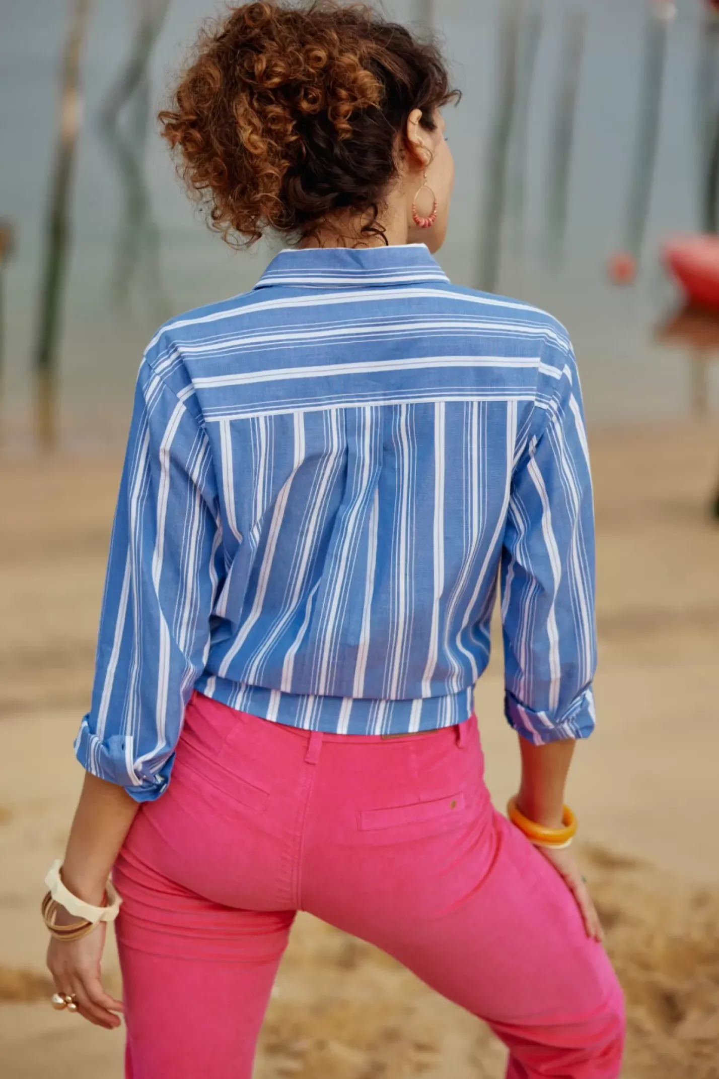 LA PETITE ÉTOILE Blouses & Chemisiers|Chemise Maeve Rayure Bleu