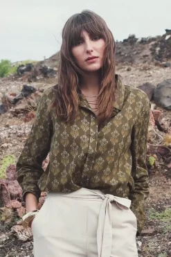 LA PETITE ÉTOILE Blouses & Chemisiers|Chemise Malak Kaki