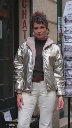 LA PETITE ÉTOILE Manteaux & Vestes|Coupe-Vent Reversible Stalia F Or