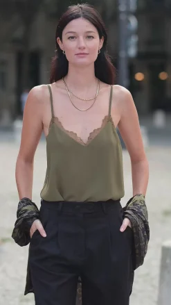 LA PETITE ÉTOILE Tops|Debardeur Anika Kaki