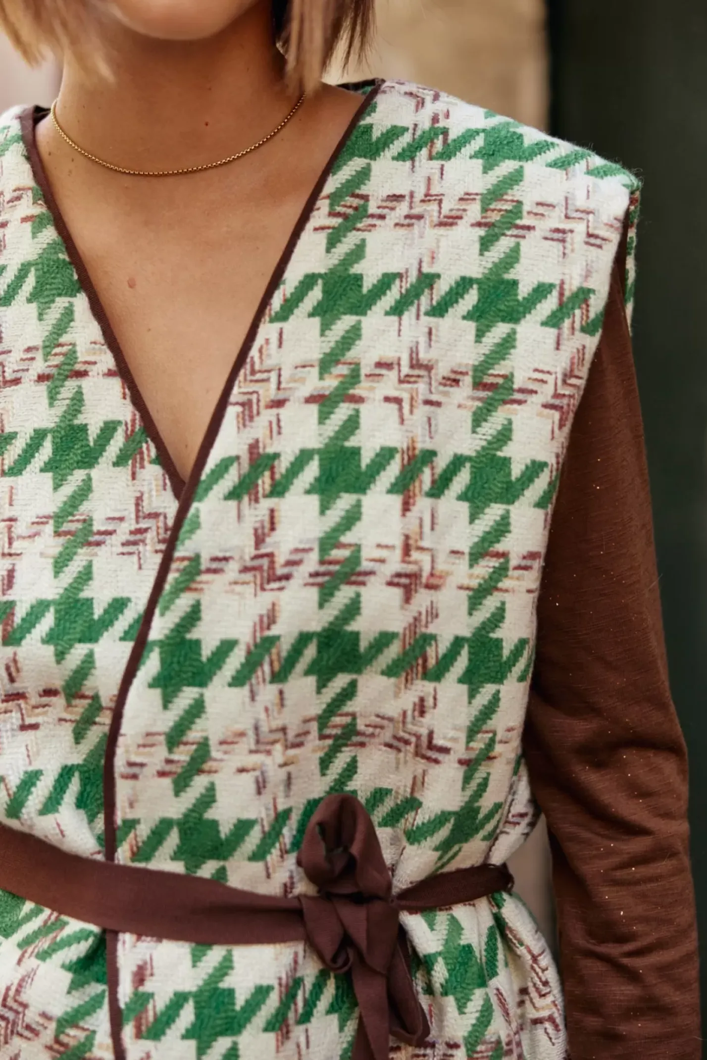 LA PETITE ÉTOILE Manteaux & Vestes|Gilet Gifur Pied De Poule