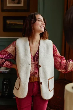 LA PETITE ÉTOILE Manteaux & Vestes|Gilet Livena Ecru