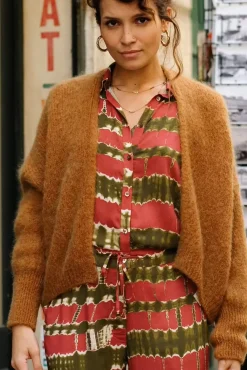 LA PETITE ÉTOILE Mailles|Gilet Monifa Marron