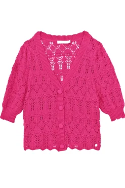 LA PETITE ÉTOILE Mailles|Gilet Rowena Fuchsia