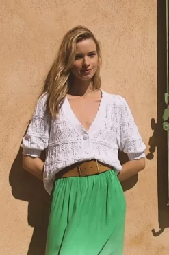 LA PETITE ÉTOILE Mailles|Gilet Rowena Blanc