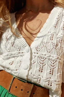 LA PETITE ÉTOILE Mailles|Gilet Rowena Blanc