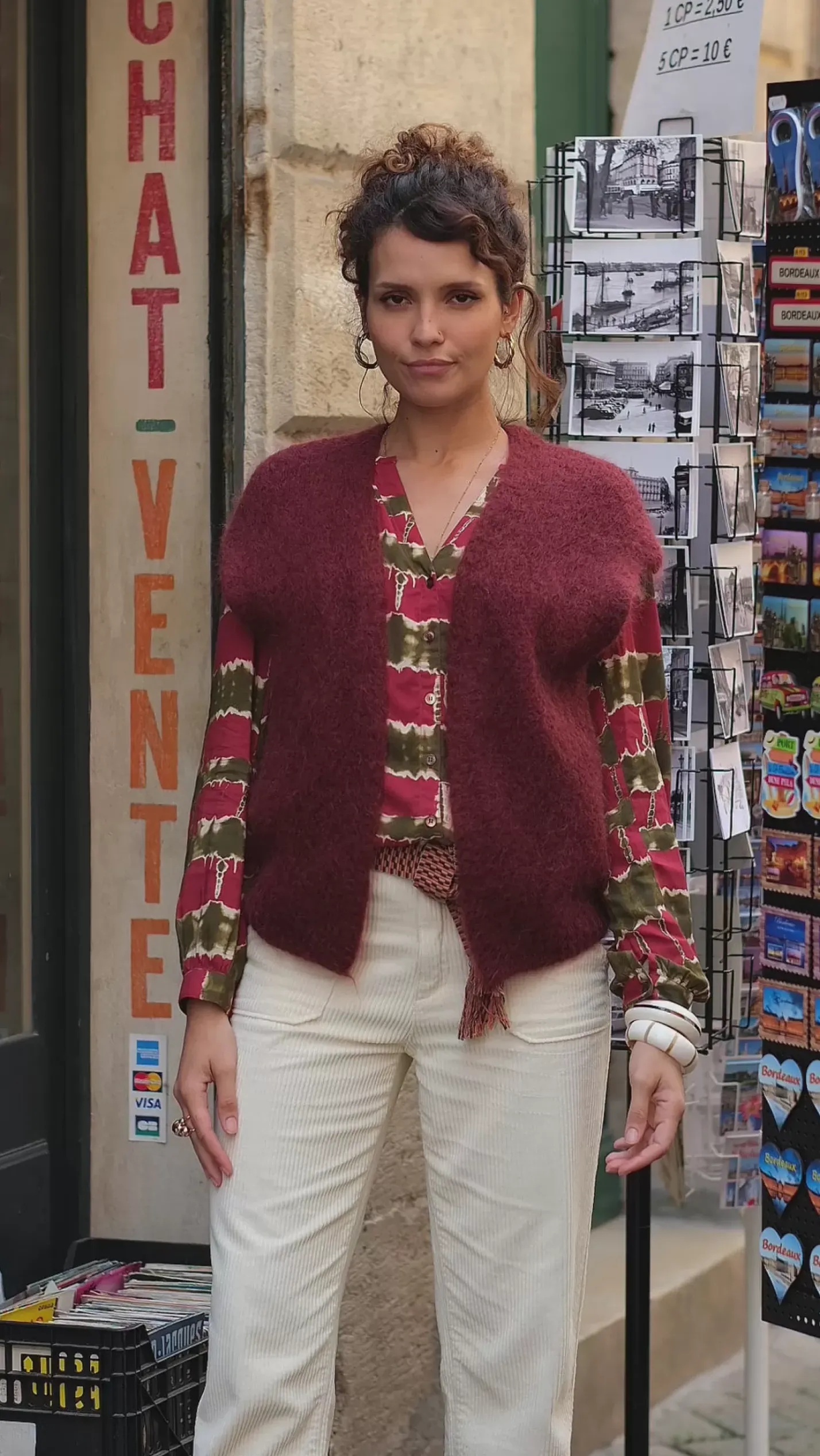 LA PETITE ÉTOILE Mailles|Gilet Sade Framboise
