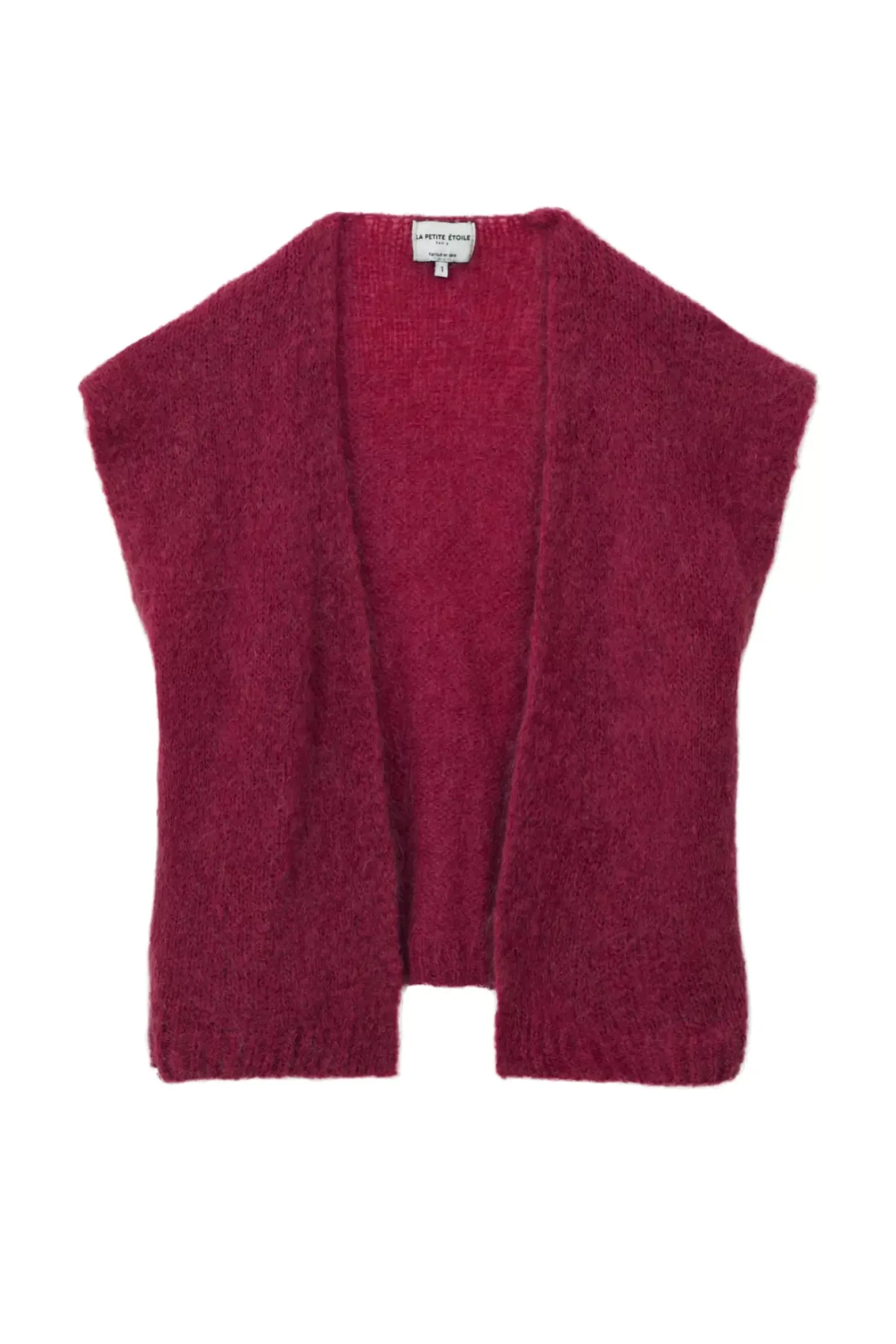 LA PETITE ÉTOILE Mailles|Gilet Sade Framboise