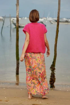 LA PETITE ÉTOILE Mailles|Gilet Sade Rose