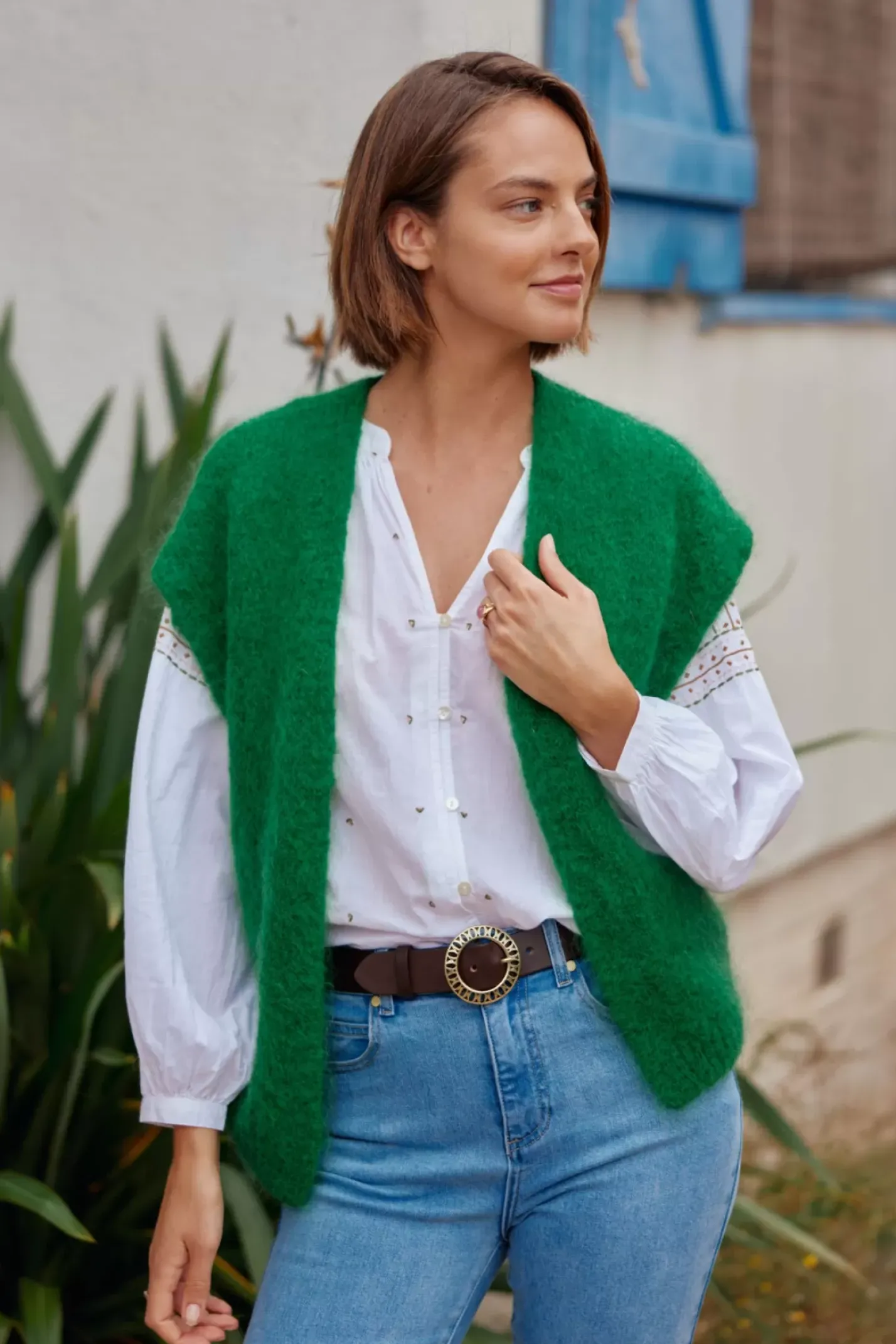 LA PETITE ÉTOILE Mailles|Gilet Sade Vert