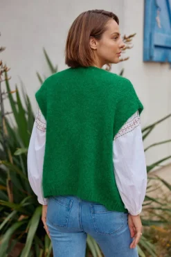 LA PETITE ÉTOILE Mailles|Gilet Sade Vert