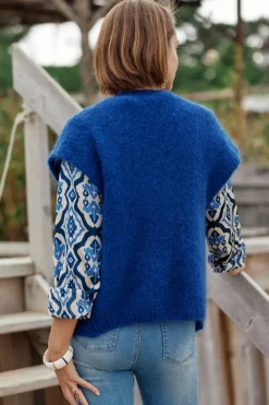 LA PETITE ÉTOILE Mailles|Gilet Sade Bleu