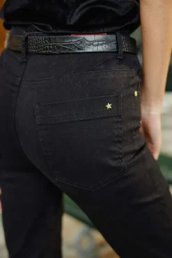LA PETITE ÉTOILE Pantalons & Jeans|Jean Brieg Toile Noir