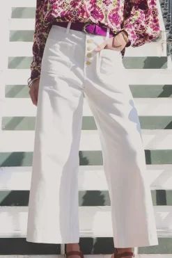 LA PETITE ÉTOILE Pantalons & Jeans|Jeans Atlanta T Blanc