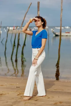 LA PETITE ÉTOILE Pantalons & Jeans|Jeans Paulie Ecru