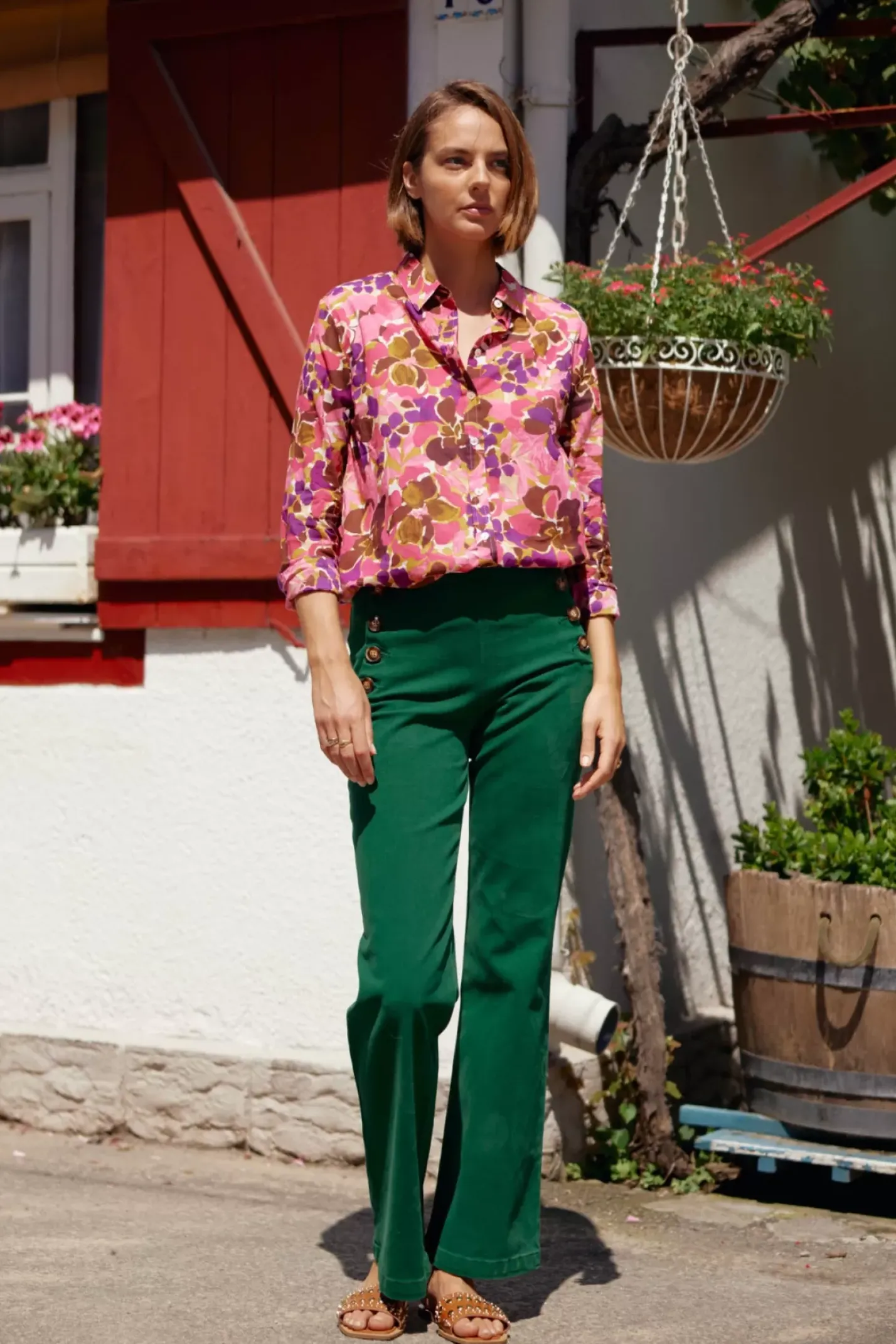 LA PETITE ÉTOILE Pantalons & Jeans|Jeans Paulie Vert