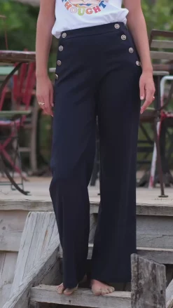 LA PETITE ÉTOILE Pantalons & Jeans|Pantalon Cady Marine