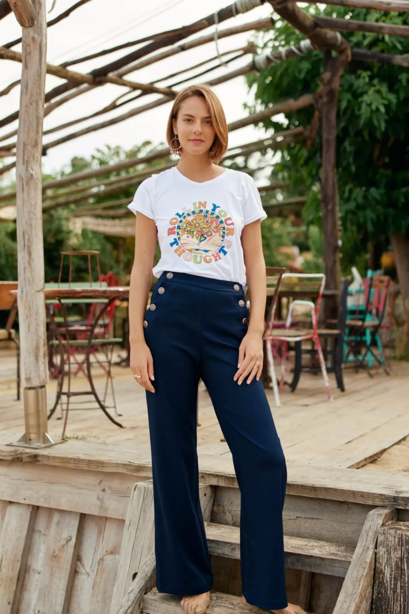 LA PETITE ÉTOILE Pantalons & Jeans|Pantalon Cady Marine