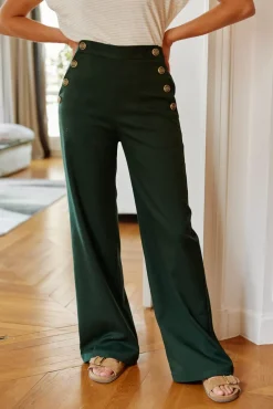 LA PETITE ÉTOILE Pantalons & Jeans|Pantalon Cady Vert