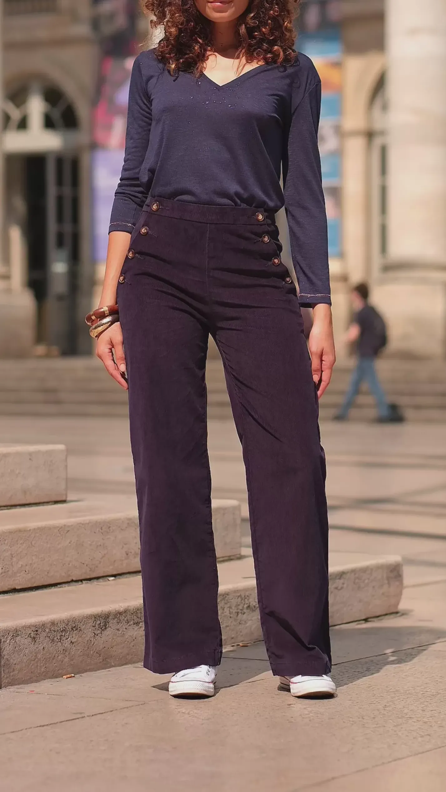LA PETITE ÉTOILE Pantalons & Jeans|Pantalon Cady V Marine