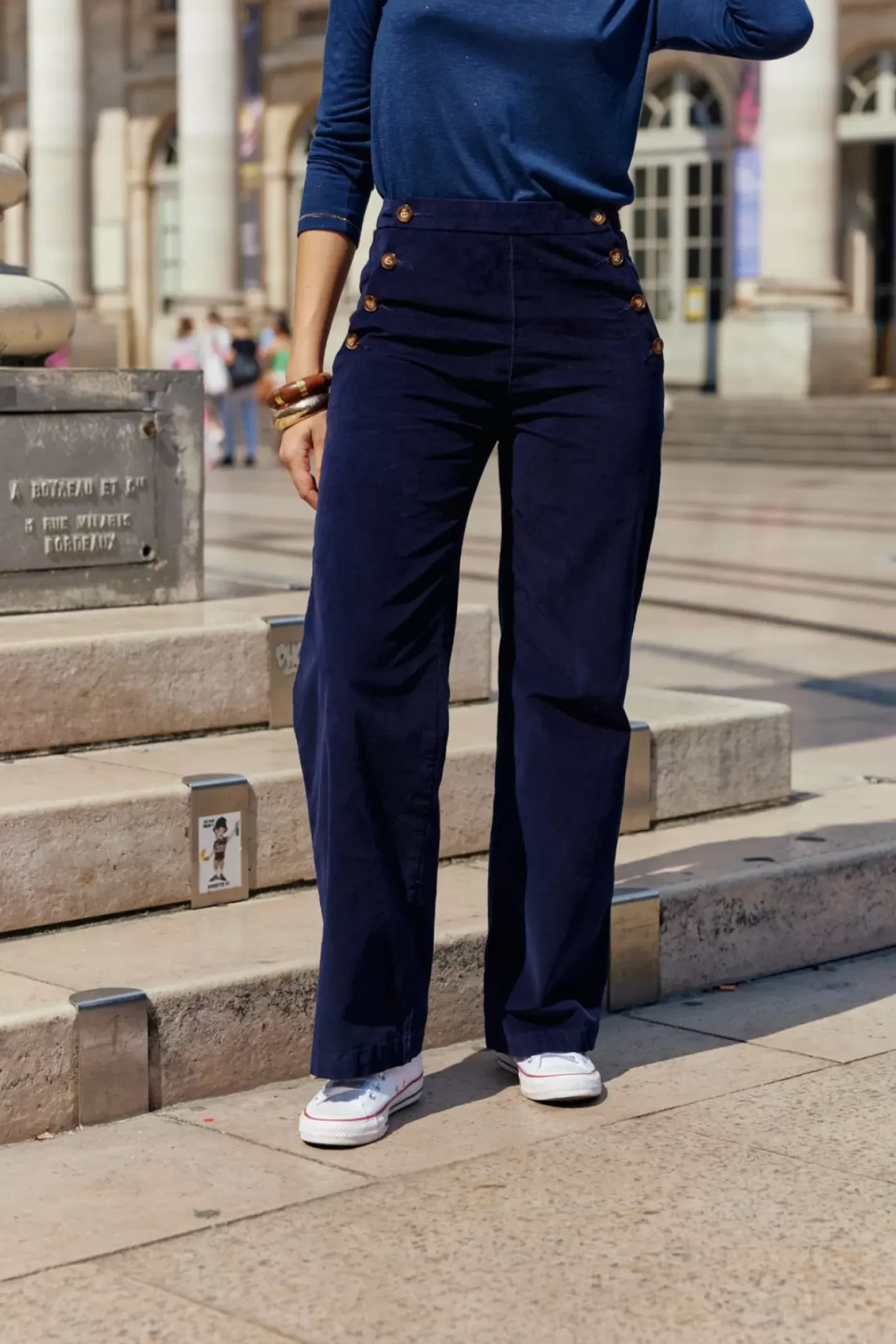 LA PETITE ÉTOILE Pantalons & Jeans|Pantalon Cady V Marine