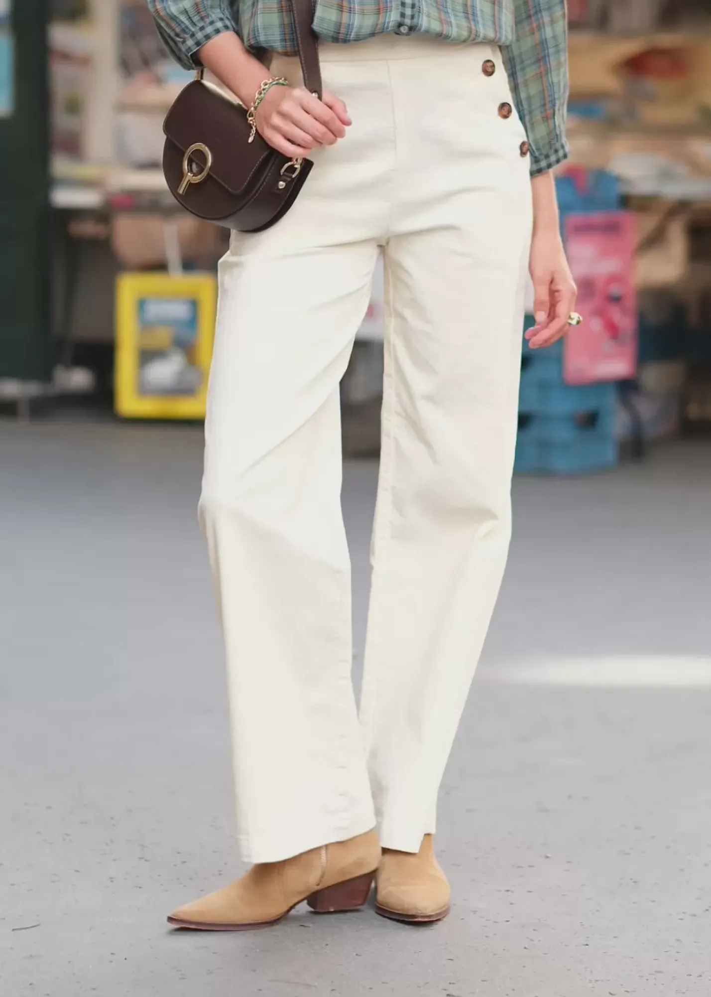 LA PETITE ÉTOILE Pantalons & Jeans|Pantalon Cady V Ecru