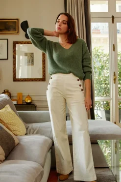 LA PETITE ÉTOILE Pantalons & Jeans|Pantalon Cady V Ecru