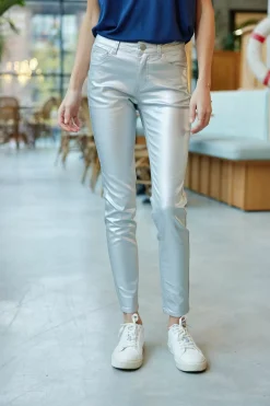 LA PETITE ÉTOILE Pantalons & Jeans|Pantalon Doli Argent