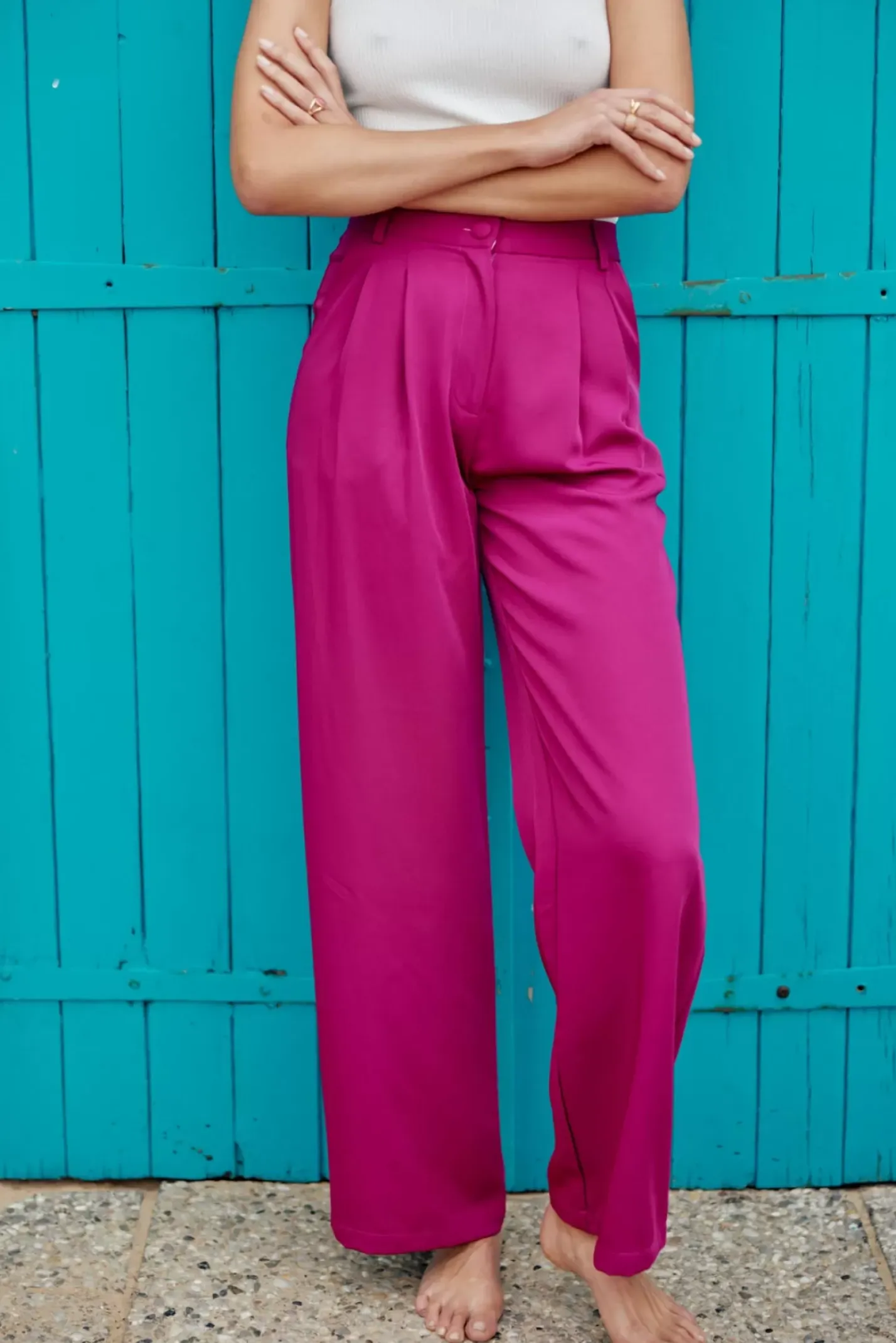 LA PETITE ÉTOILE Pantalons & Jeans|Pantalon Egu Fushia