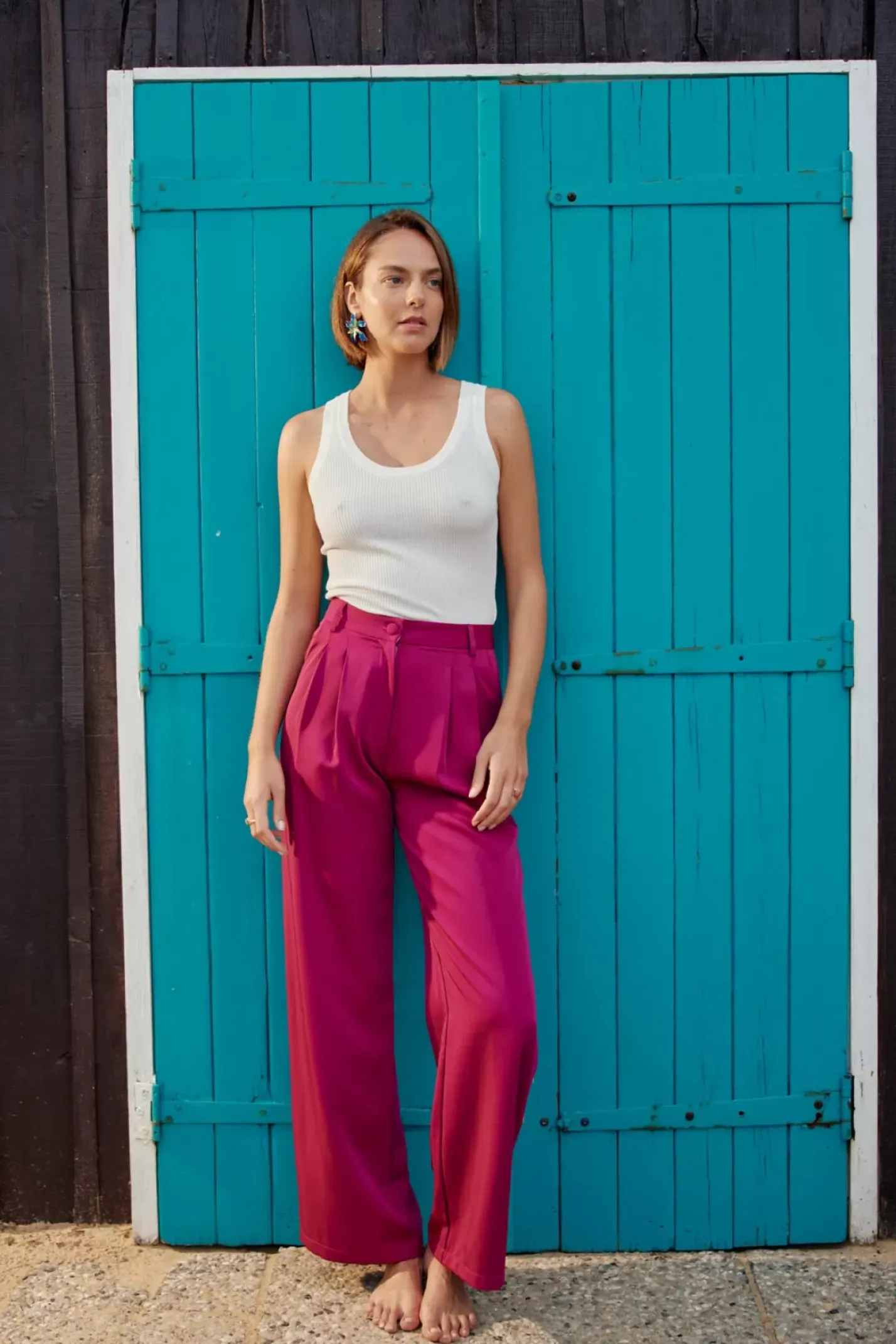 LA PETITE ÉTOILE Pantalons & Jeans|Pantalon Egu Fushia