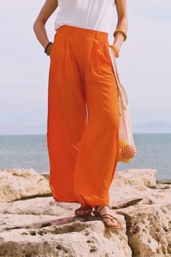 LA PETITE ÉTOILE Pantalons & Jeans|Pantalon Hilda Orange