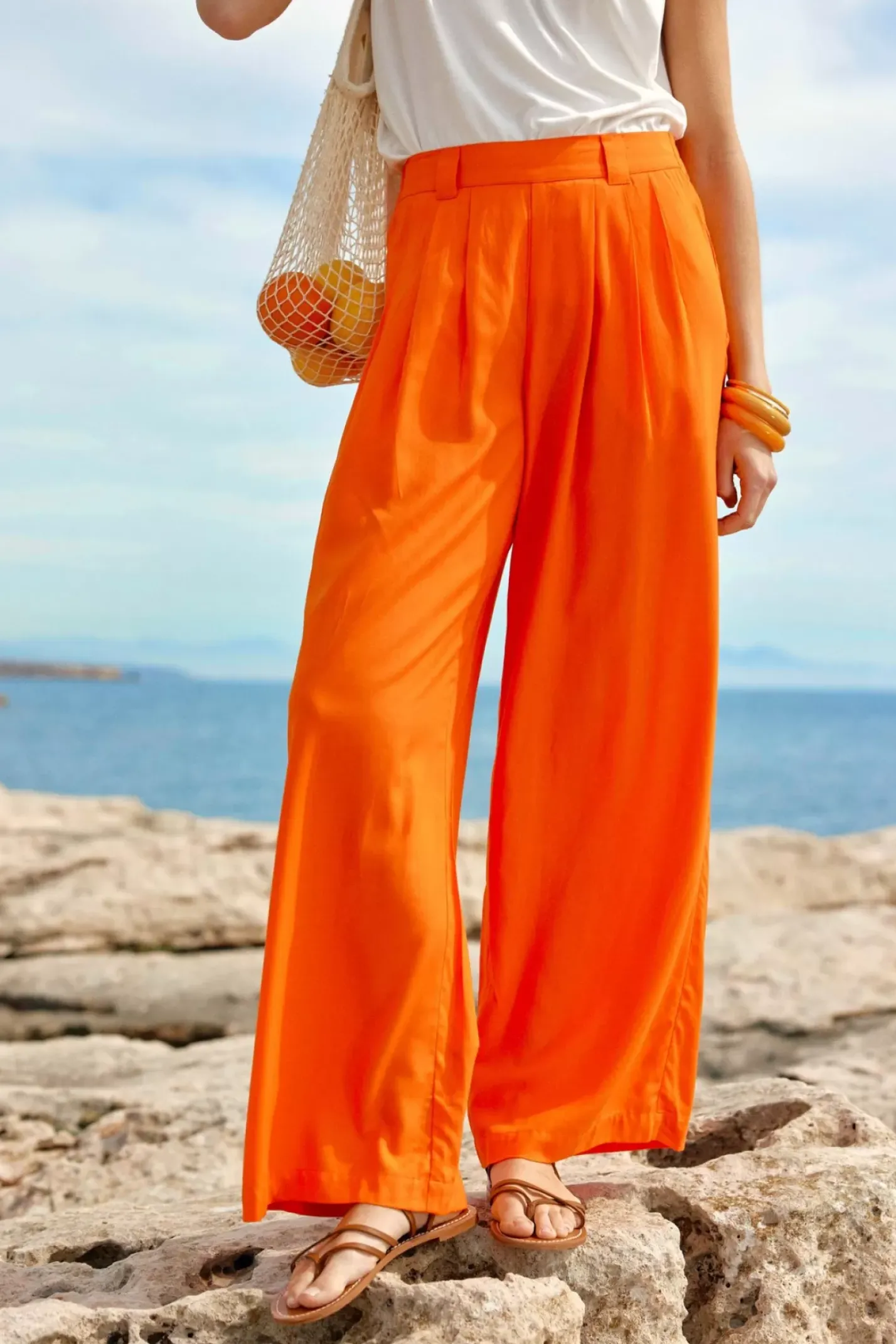 LA PETITE ÉTOILE Pantalons & Jeans|Pantalon Hilda Orange