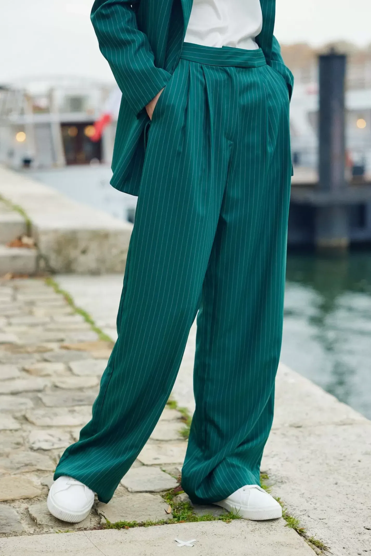 LA PETITE ÉTOILE Pantalons & Jeans|Pantalon Jomana Vert