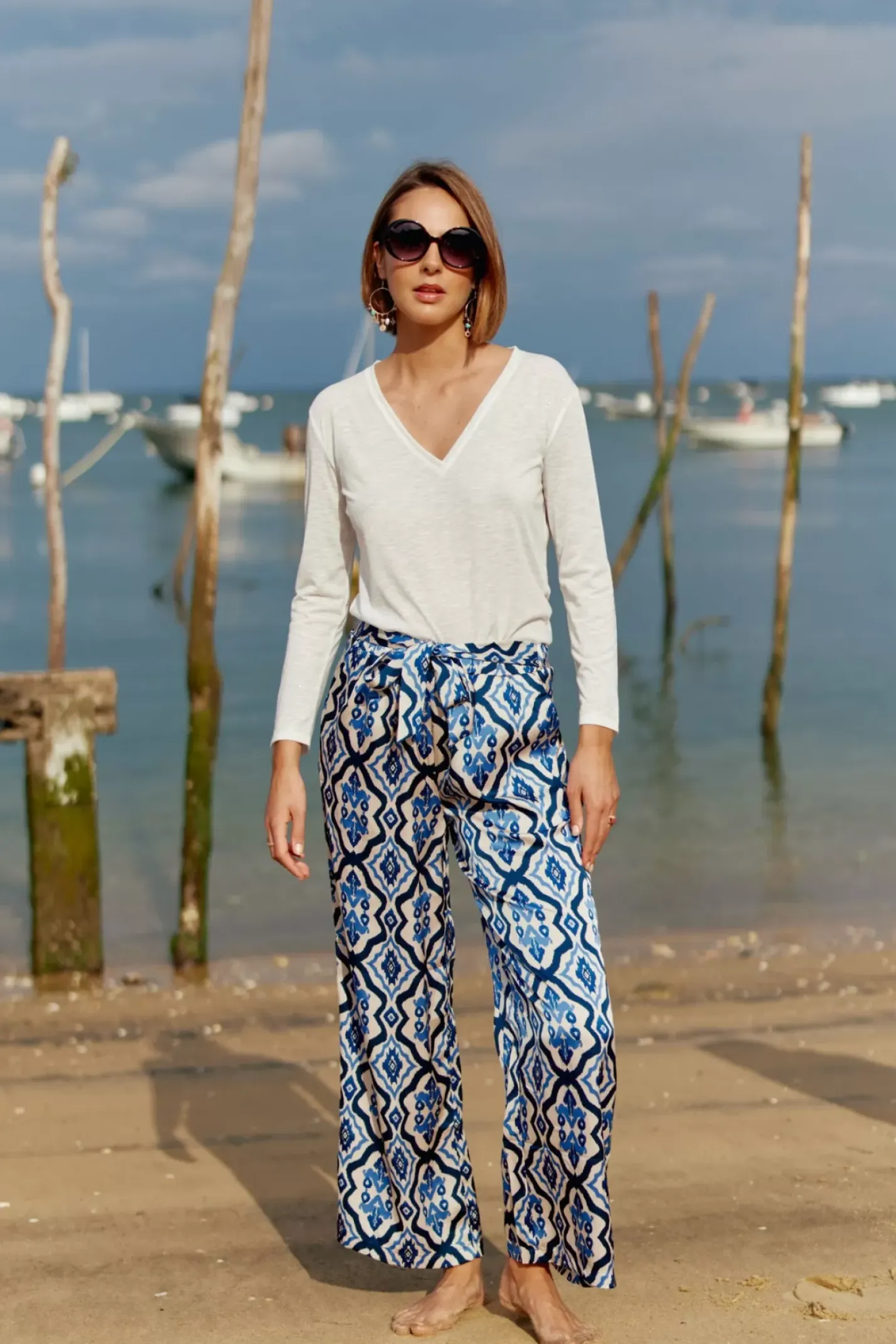 LA PETITE ÉTOILE Pantalons & Jeans|Pantalon Latea Bleu