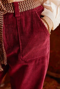 LA PETITE ÉTOILE Pantalons & Jeans|Pantalon Marisol Framboise Cuite