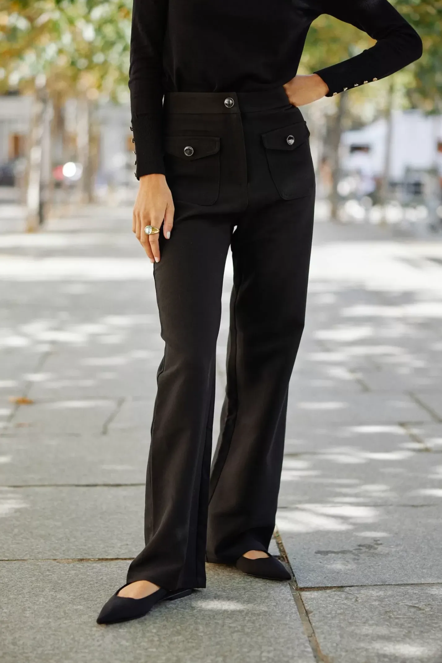 LA PETITE ÉTOILE Pantalons & Jeans|Pantalon Oxine Noir