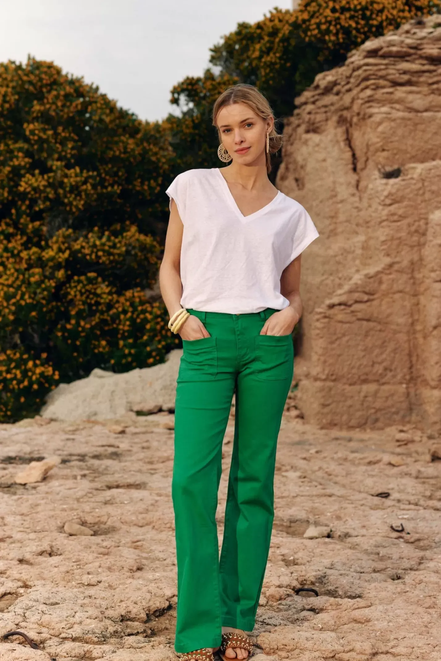 LA PETITE ÉTOILE Pantalons & Jeans|Pantalon Sonny T Vert