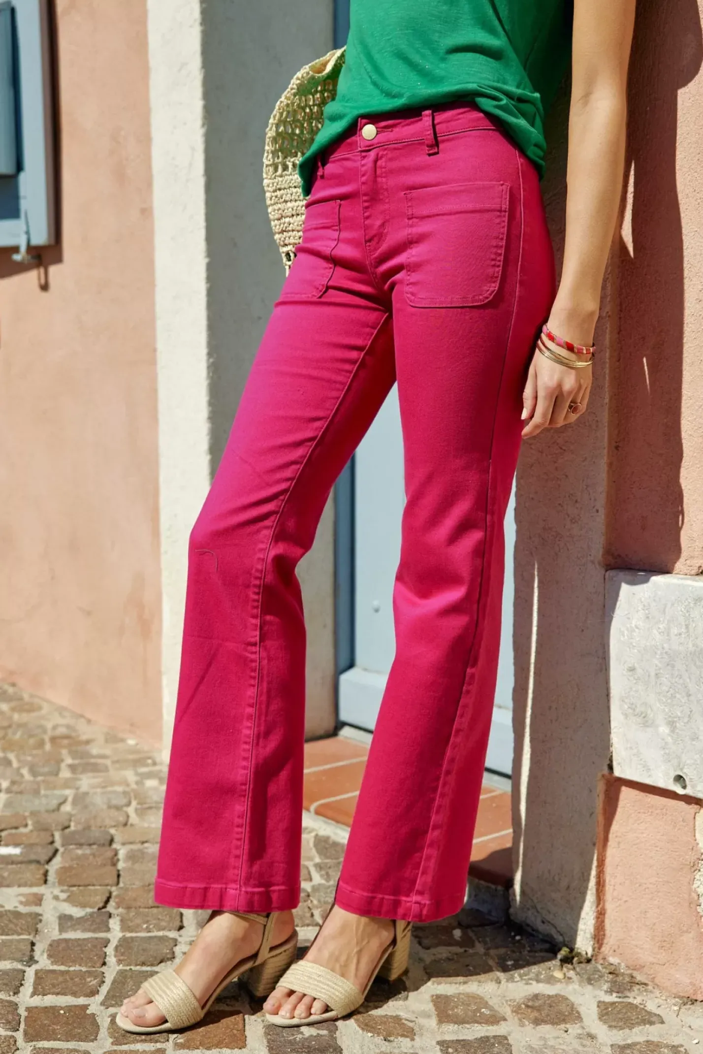 LA PETITE ÉTOILE Pantalons & Jeans|Pantalon Sonny T Fuchsia
