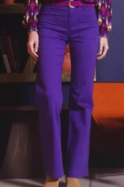 LA PETITE ÉTOILE Pantalons & Jeans|Pantalon Sonny T Violet