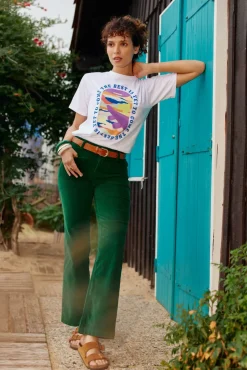 LA PETITE ÉTOILE Pantalons & Jeans|Pantalon Sonny Velours Vert