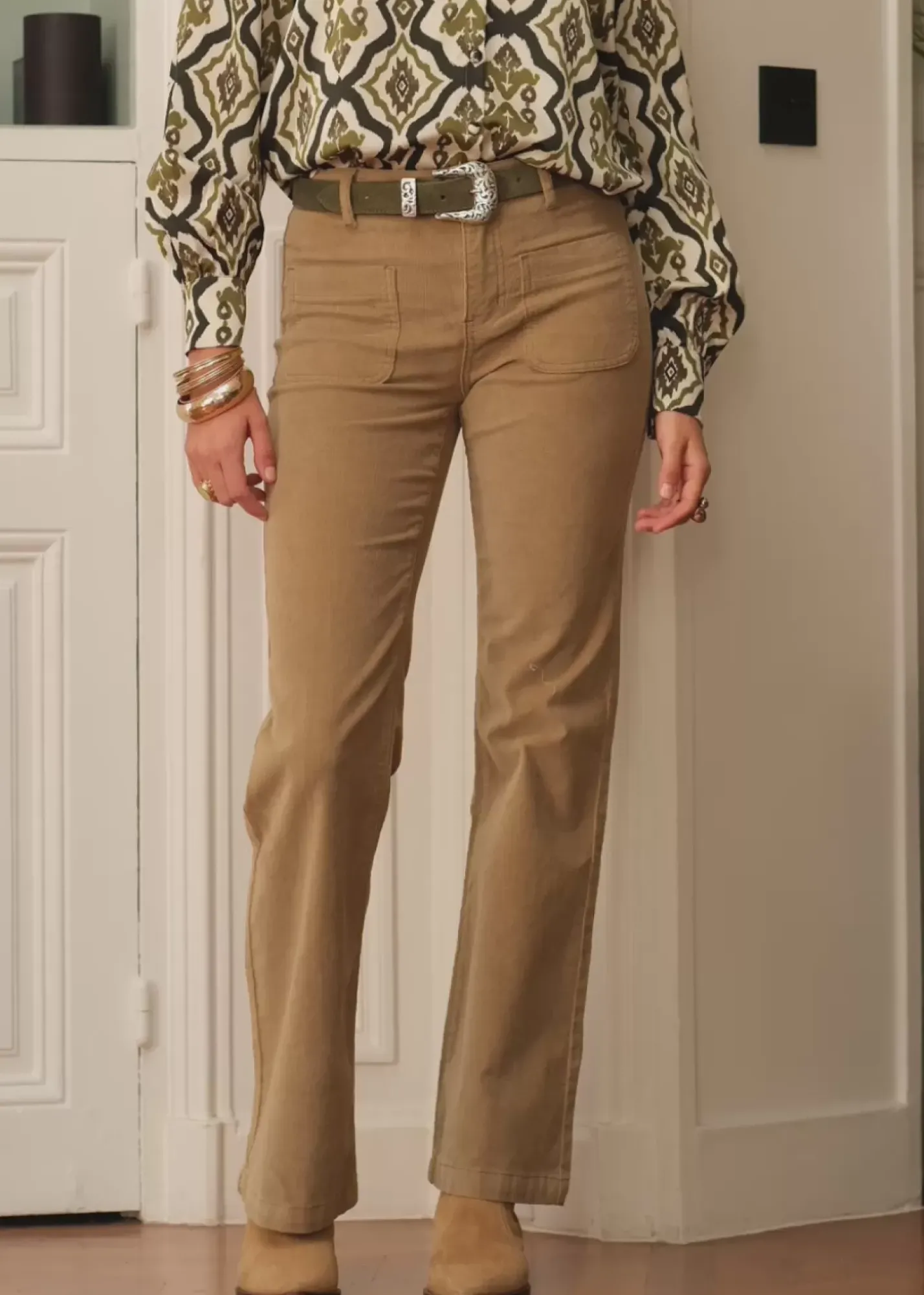 LA PETITE ÉTOILE Pantalons & Jeans|Pantalon Sonny Velours Beige