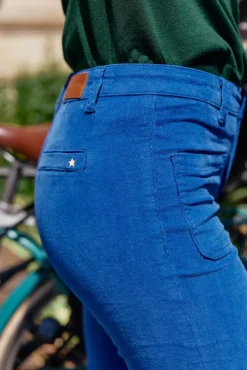 LA PETITE ÉTOILE Pantalons & Jeans|Pantalon Sonny Velours Bleu
