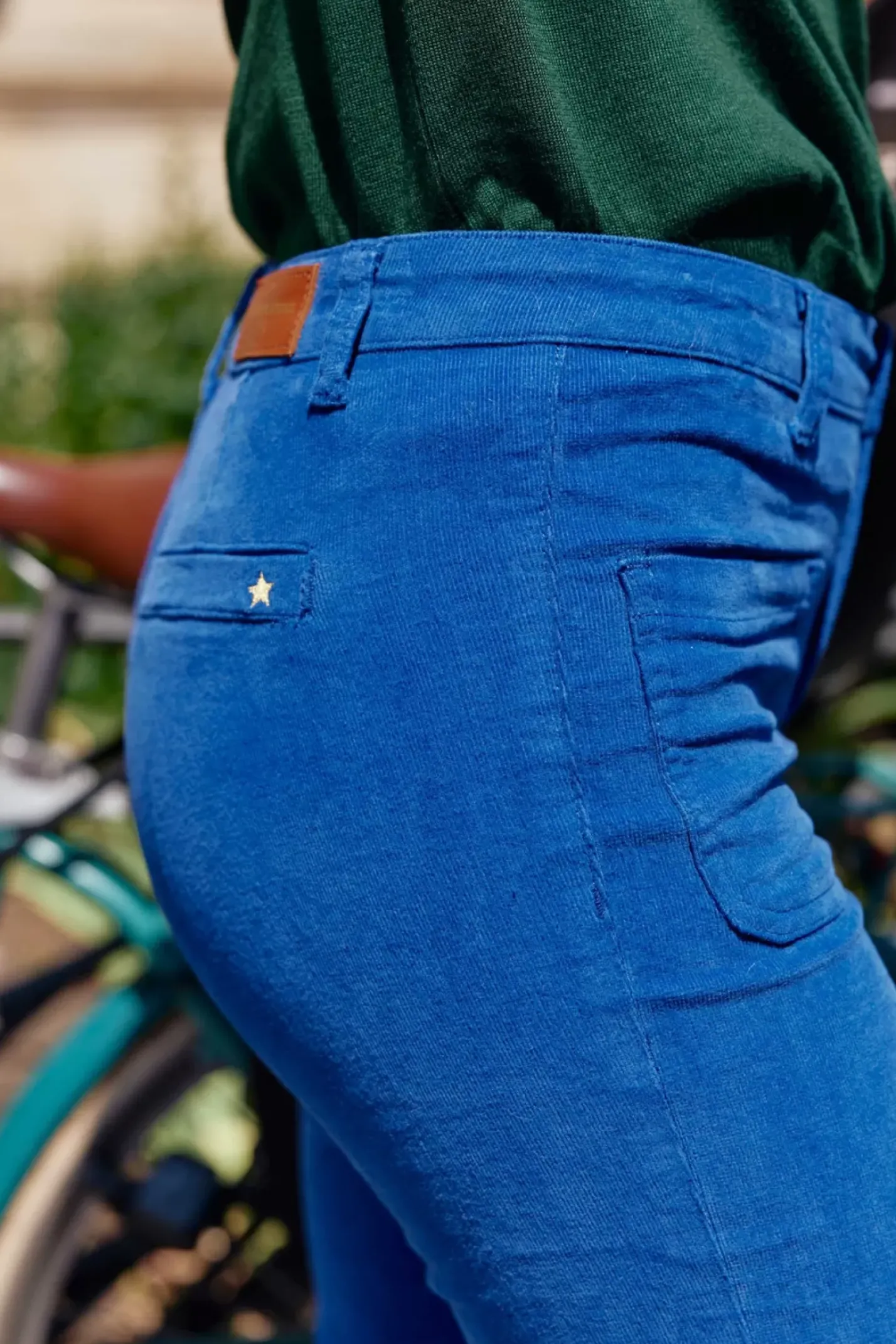 LA PETITE ÉTOILE Pantalons & Jeans|Pantalon Sonny Velours Bleu