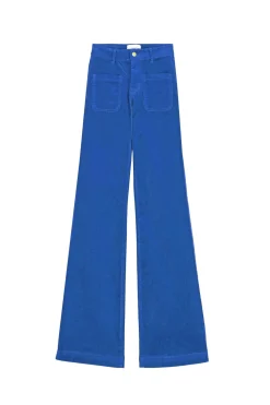 LA PETITE ÉTOILE Pantalons & Jeans|Pantalon Sonny Velours Bleu