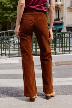 LA PETITE ÉTOILE Pantalons & Jeans|Pantalon Sonny Velours Marron