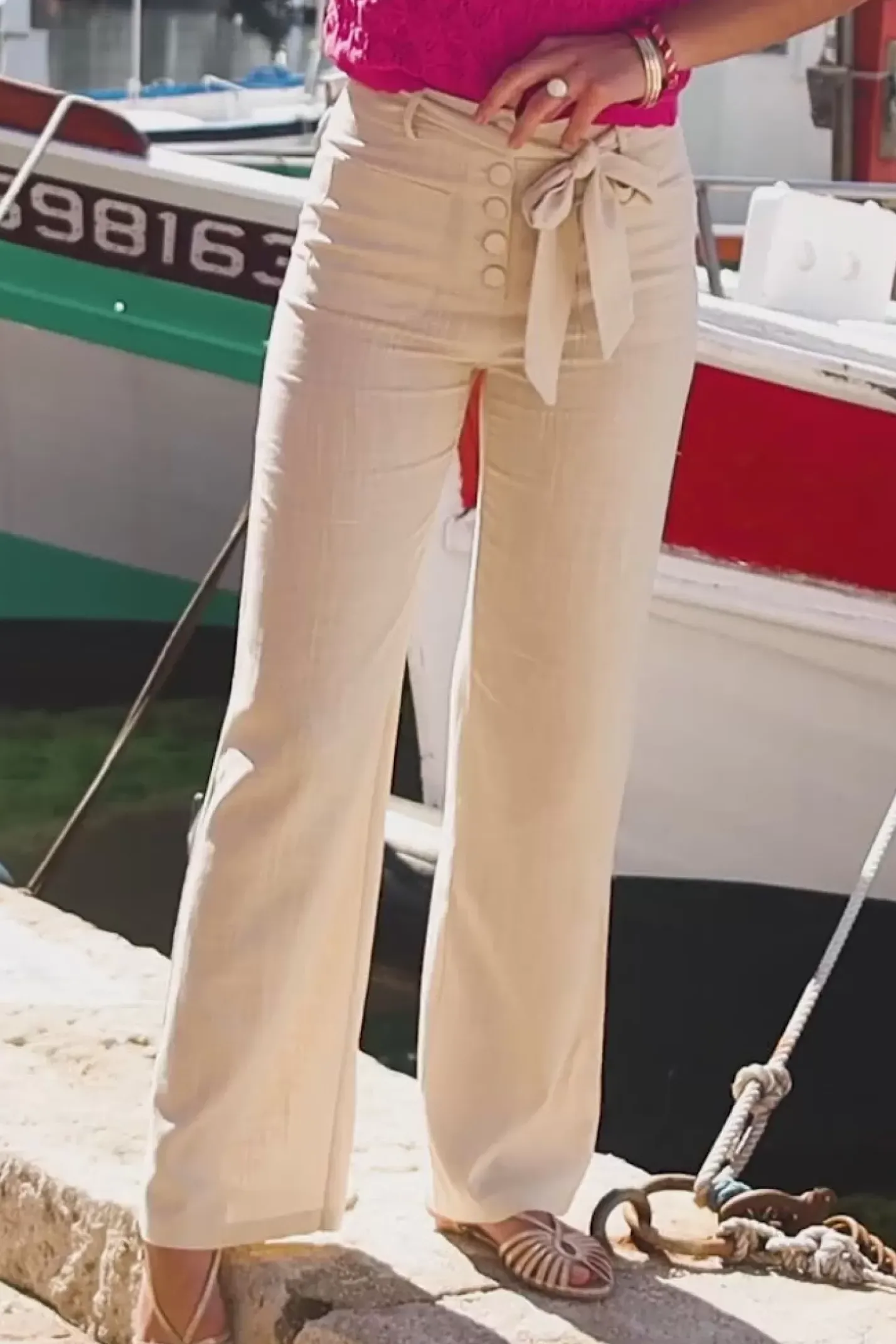 LA PETITE ÉTOILE Pantalons & Jeans|Pantalon Sylvain Beige